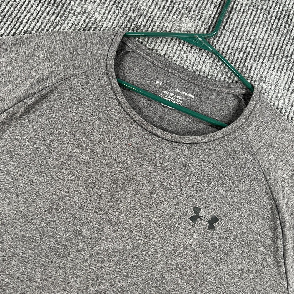 Under Armour Shirt Mens 2XL XXL Gray Short Sleeve Tech Tee Performance Active